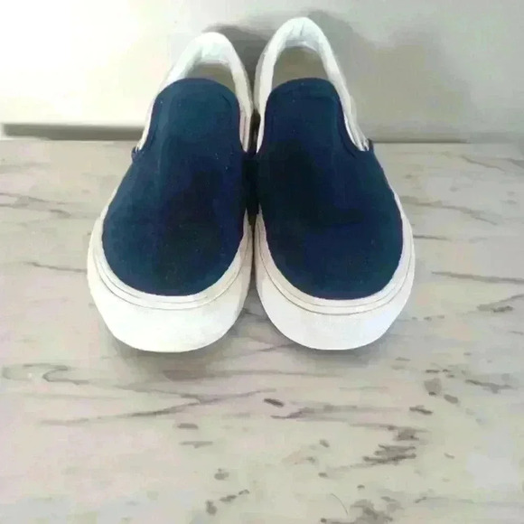 Vans Unisex Navy and Light Blue Platform Slip On Shoes 8M 9.5W - Picture 3 of 16